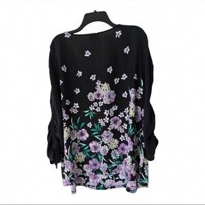 Floral Black Blouse